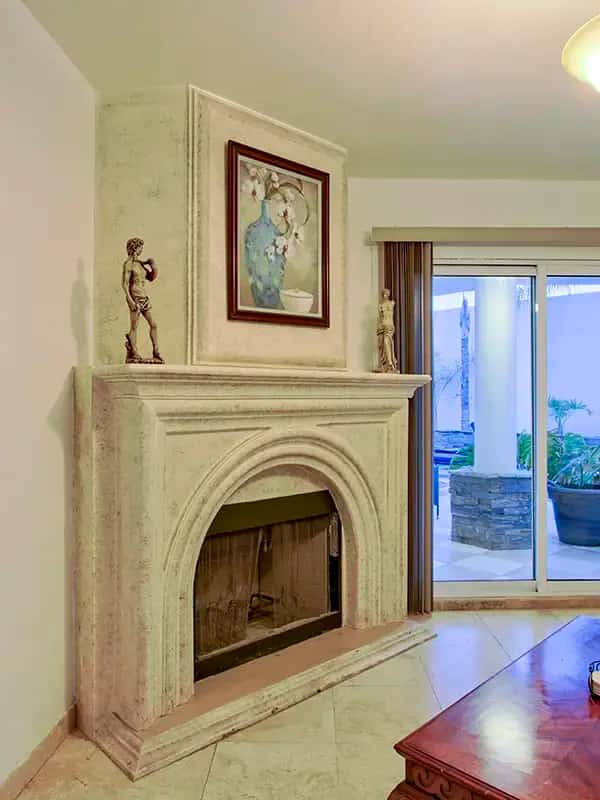twilight living room fireplace couch