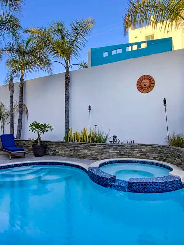 twilight pool blue white