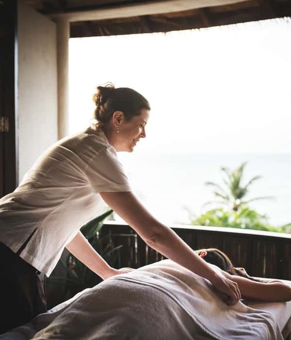 twilight massage woman getting spa