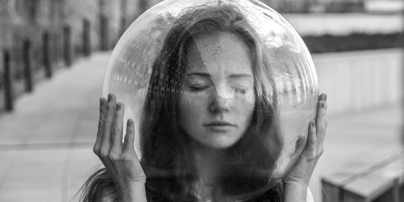 twilight mental health woman hands face