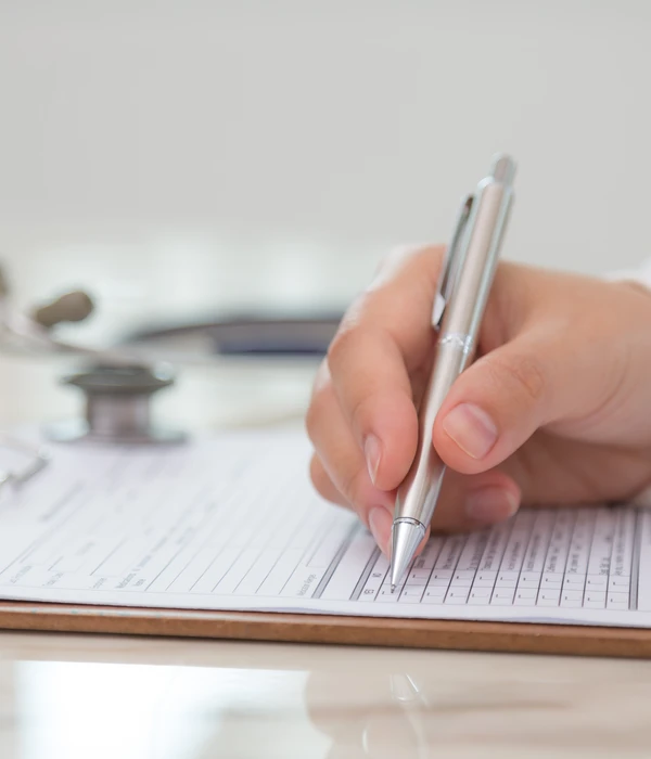 twilight prescription drug person writing paper pen